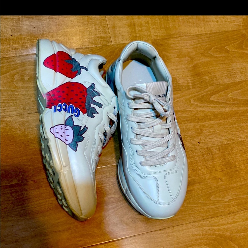 Gucci Sneakers . %100 authentic. Size 11.5 worn once . Need it gone .